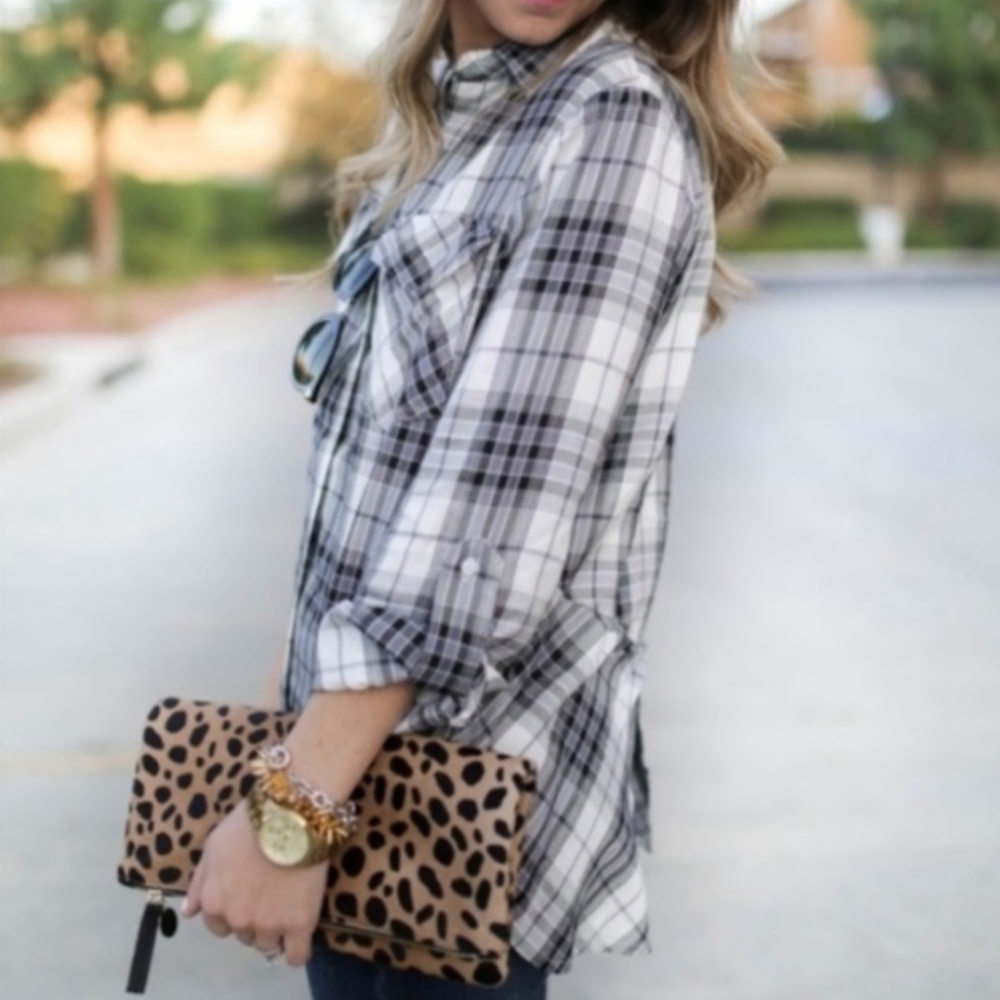 Sam Edelman Plaid Split Back Button Down - image 6